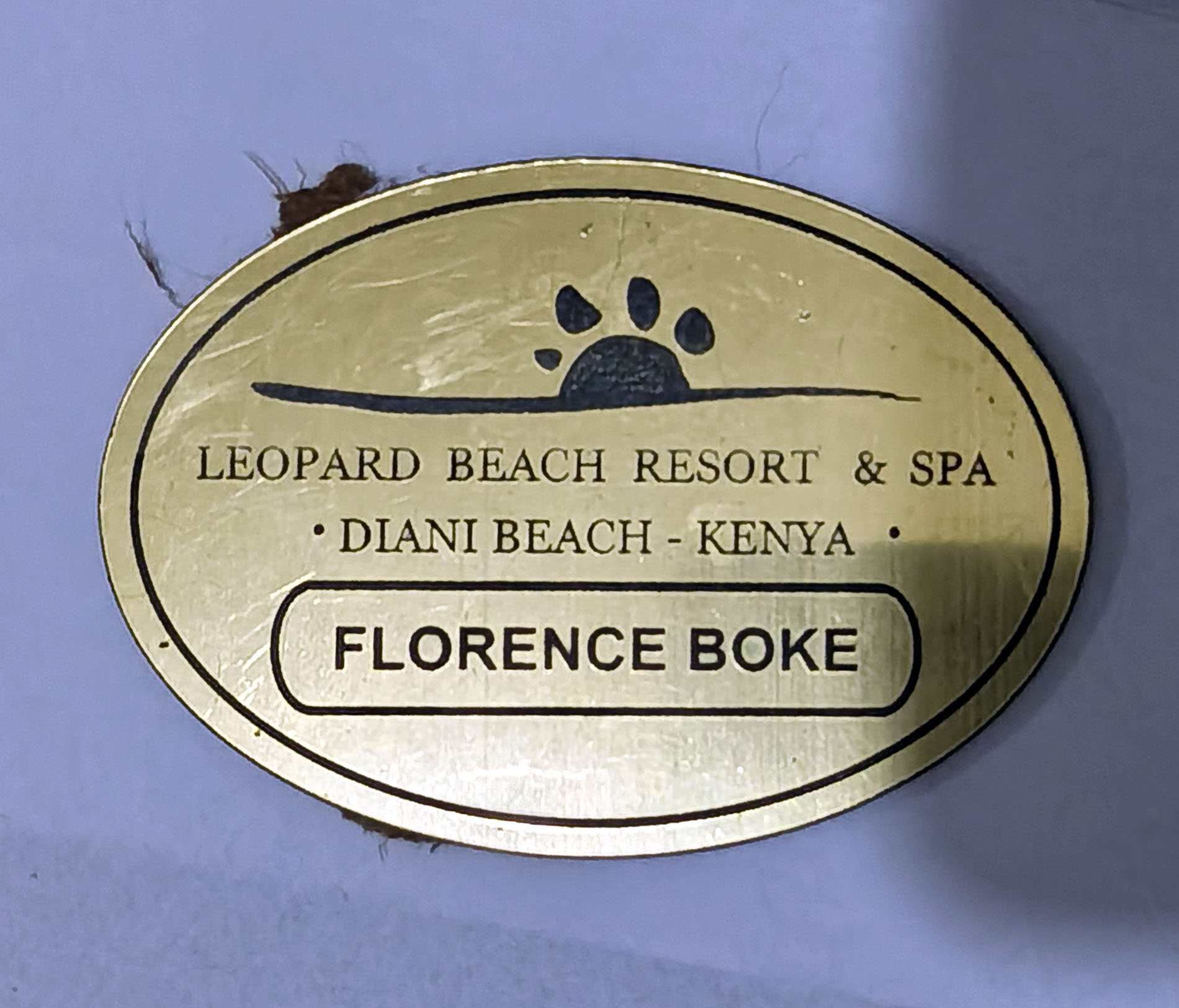 Golden Oval Name Tag